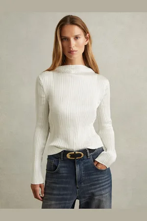 Reiss Ember High Neck Plisse Top, 6