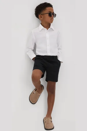 Reiss 9-13 yrs Slim Fit Linen Adjustable Shorts, 10