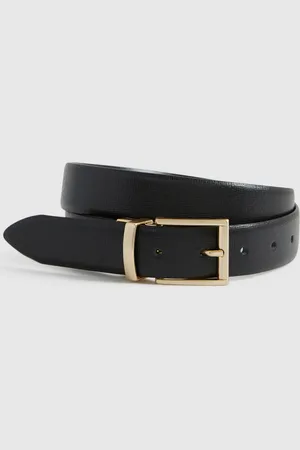 Reiss Ricky Reversible Belt - Leather Plain, Size: 28