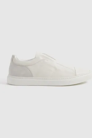 HARRYS LONDON Suede Slip On Trainers, Grey & white, 41