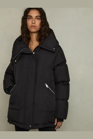Reiss Lexie Puffer Coat Textile Plain, Size: S
