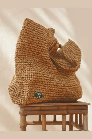 Reiss Ravello Natural Ch?? Raffia Tote Bag, 41x49x1cm