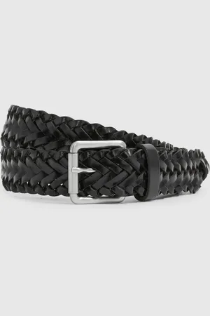 Reiss Carlton Belt Leather Woven, Size: 32