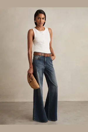 Reiss Bonnie Mid Mid Rise Flared Jeans, 24R