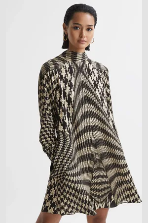 Reiss Black & white Dogtooth Mini Dress, 4