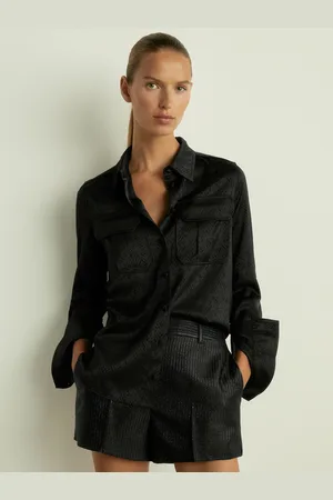 Reiss Hettie Shirt Herringbone, Size: 4