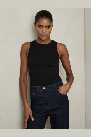 Reiss Stretch-cotton Racerback Vest, XS