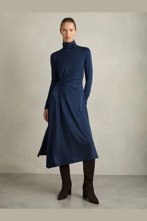 Reiss Draped Jersey Midi Dress, 4