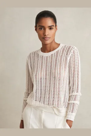 Reiss Open-knit Crew-neck Jumper, M