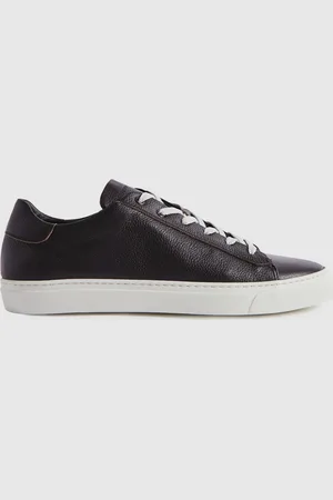 HARRYS LONDON Grained Leather Trainers, , 6