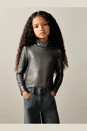 Reiss Casey Neck Top Metallic, Size: 9-13Yrs
