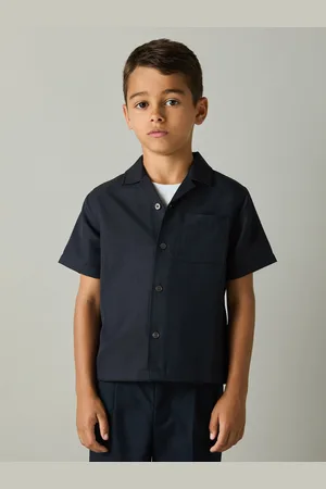 Reiss 9-13 yrs Twill Cuban Collar Shirt, Q04