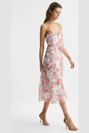 Reiss Floral Printed Midi Dress, 12