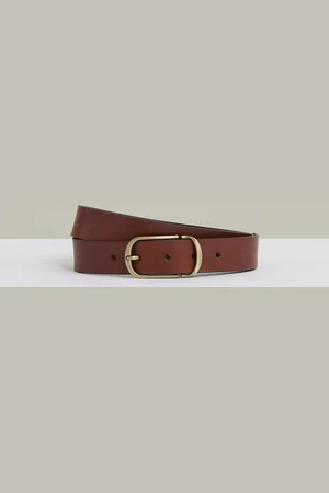 Reiss Leather Gradual-fade Belt, 28