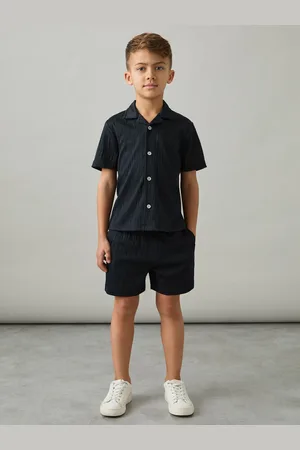 Reiss 3-9 yrs Wave-jacquard Drawstring Shorts, 45Y