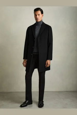 Reiss Wool Blend Single Breasted Epsom Overcoat, Xxl