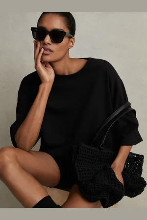 Reiss Oversized Cotton Crew Neck T-shirt, XS