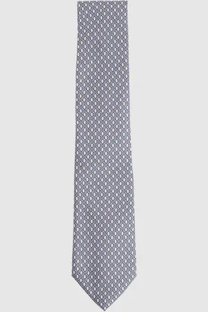 Reiss Silk Geometric-print Tie