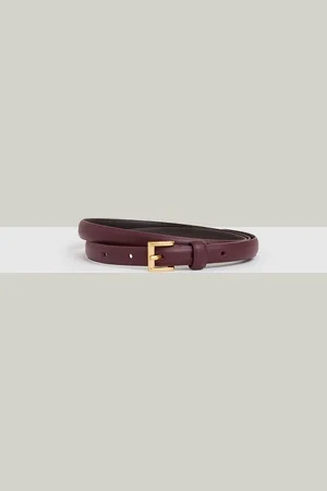 Reiss Leather Skinny Belt, S