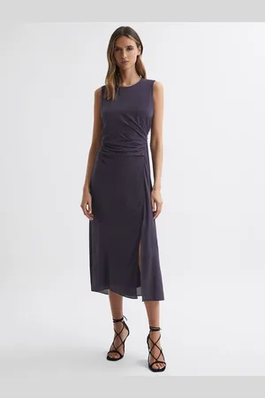 Reiss Bodycon Ruched Midi Dress, 6