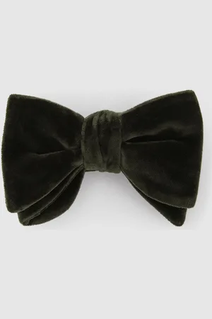 Reiss Hike Emerald Velvet Bow Tie, One Size