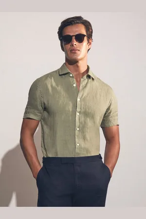 Reiss Linen Short-sleeve Shirt, S