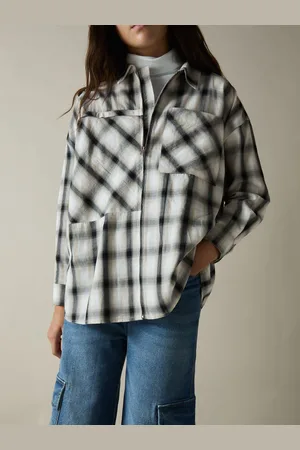 Reiss 9-13 yrs Cotton Oversized Check Shirt, Q04