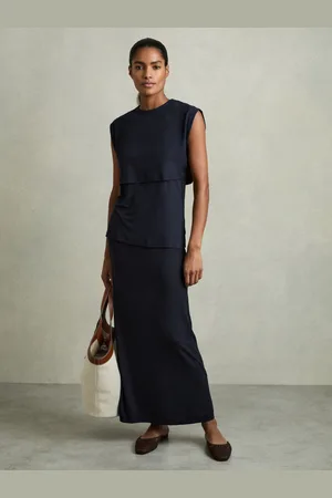Reiss Jersey Straight Maxi Skirt, 4