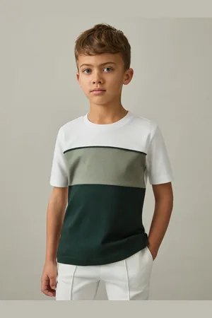 Reiss 3-9 yrs Cotton Colour-block Piped T-shirt, K05
