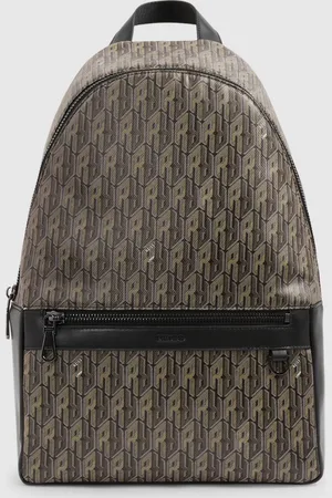 Reiss Monogram-print Coated-canvas Backpack