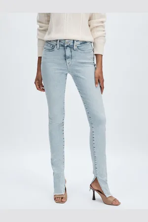 GOOD AMERICAN Split-hem Skinny Jeans, 25