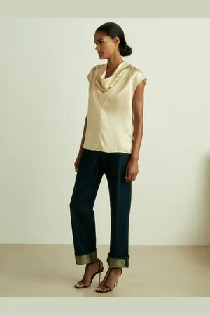 Reiss Fina Neck Top Hammered, Size: 4