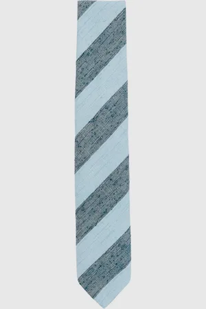 Reiss Silk-blend Textured Stripe Tie