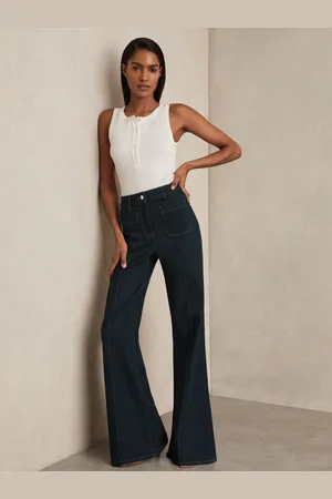 Reiss Patch Pocket Flared Jeans, 24R