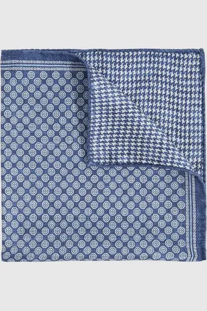 Reiss Silk Medallion-print Pocket Square