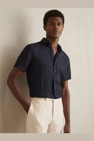 Reiss Linen Short-sleeve Shirt, XS