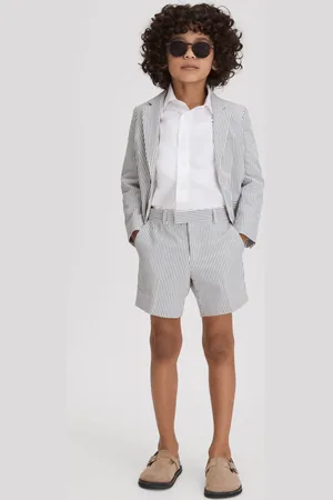 Reiss Barr Blazer Cotton Striped, Size: 4