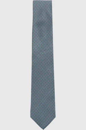 Reiss Silk Geometric-print Tie