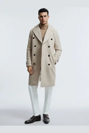 ATELIER Italian Wool Blend Double Breasted Coat, XS