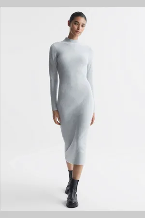 Reiss Knitted Bodycon Midi Dress, XS