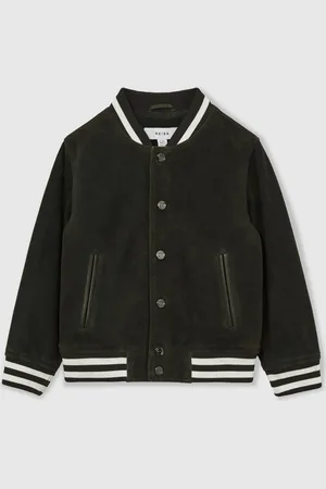 Reiss 13-14 yrs Suede Varsity Bomber Jacket