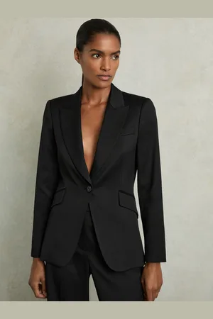 Reiss Single-breasted Peak-lapel Tailored Blazer, 6