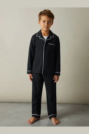 Reiss Myers 3-9 yrs Brushed-cotton Piped-trim Pyjamas, 45Y