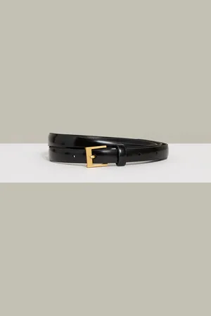 Reiss Leather Skinny Belt, L