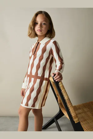 Reiss 4-9 Yrs-zag Knit Collared Dress, K04