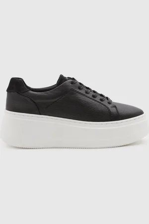 Reiss Connie Trainers Leather Plain, Size: 3