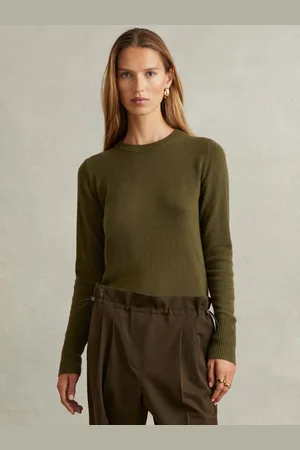 Reiss Wool Blend Crew Neck Jumper With Cashmere, L