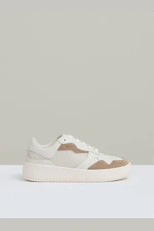 Reiss Leather And Mesh Platform Trainers, 3