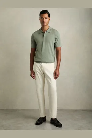 Reiss Merino Wool Short-sleeve Polo Shirt, S