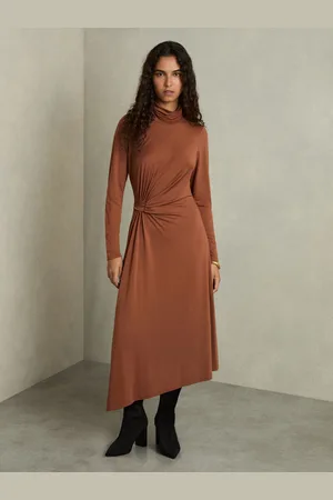 Reiss Draped Jersey Midi Dress, 4